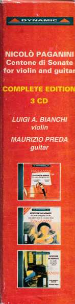 3CD/Doos Niccolò Paganini: Centone Di Sonate For Violin And Guitar - Complete Edition