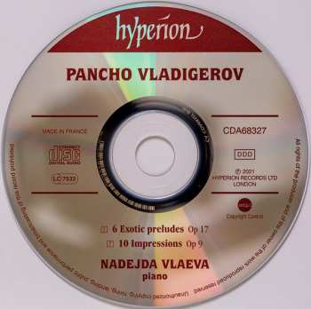 CD Pancho Vladigerov: 6 Exotic Preludes Op 17 / 10 Impressions Op 9