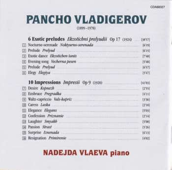 CD Pancho Vladigerov: 6 Exotic Preludes Op 17 / 10 Impressions Op 9