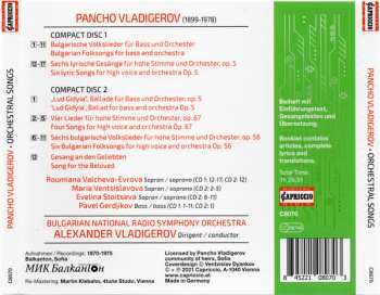 2CD Pancho Vladigerov: Orchestral Songs