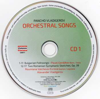 2CD Pancho Vladigerov: Orchestral Songs