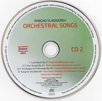 2CD Pancho Vladigerov: Orchestral Songs