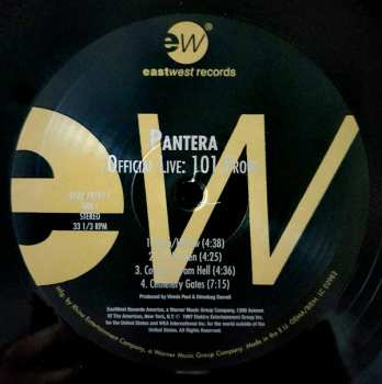 2LP Pantera: Official Live: 101 Proof