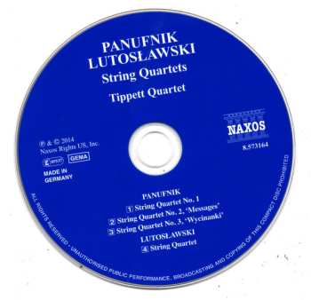 CD Witold Lutoslawski: String Quartets
