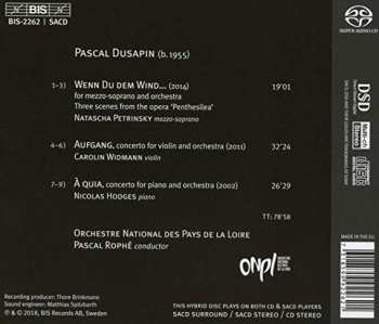 SACD Pascal Dusapin: À Quia ‧ Aufgang ‧ Wenn Du Dem Wind...