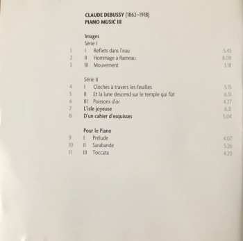 CD Claude Debussy: Piano Music Vol. III