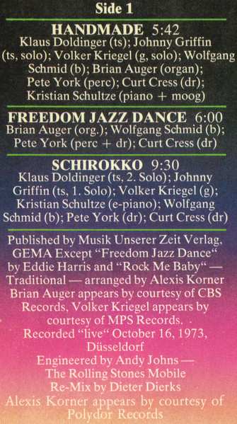 LP Volker Kriegel: Doldinger Jubilee Concert