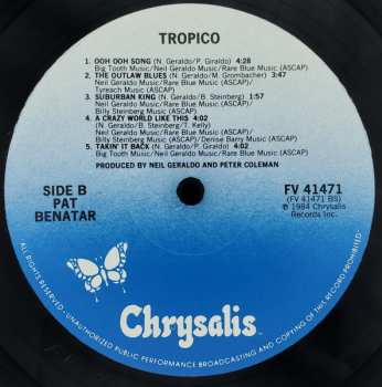LP Pat Benatar: Tropico