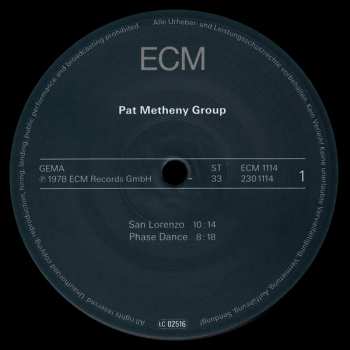 LP Pat Metheny Group: Pat Metheny Group