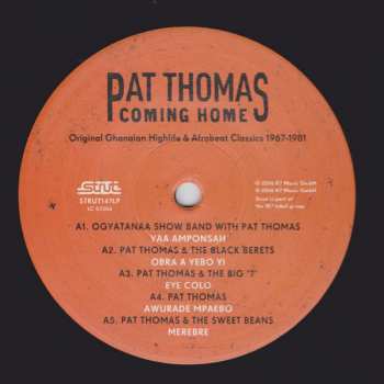 3LP/2CD Pat Thomas: Coming Home (Original Ghanaian Highlife & Afrobeat Classics 1967-1981)