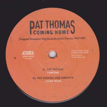 3LP/2CD Pat Thomas: Coming Home (Original Ghanaian Highlife & Afrobeat Classics 1967-1981)