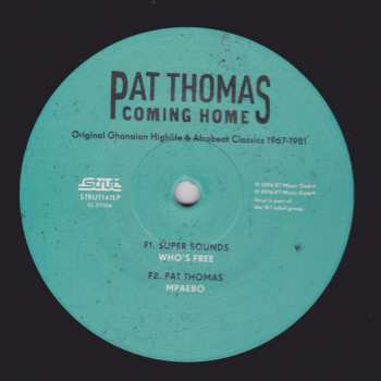 3LP/2CD Pat Thomas: Coming Home (Original Ghanaian Highlife & Afrobeat Classics 1967-1981)