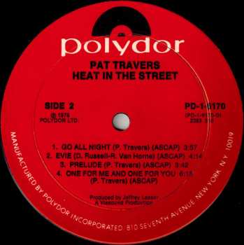 LP Pat Travers Band: Heat In The Street