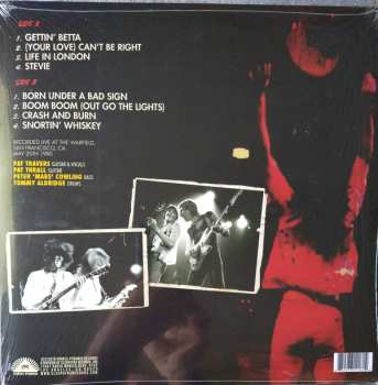 LP Pat Travers Band: Live! Snortin' Whiskey At The Warfield