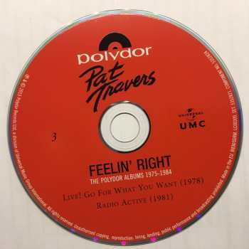 4CD Pat Travers: Feelin' Right - The Polydor Albums 1975-1984 