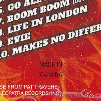 CD Pat Travers: Heat In The Street Tour 1978