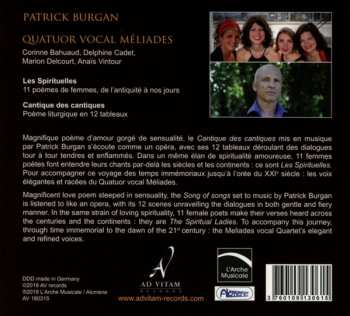 CD Patrick Burgan: Les Spirituelles / Cantique Des Cantiques