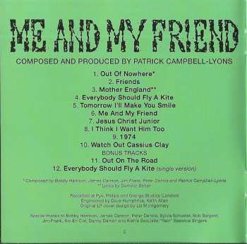 CD Patrick Campbell-Lyons: Me And My Friend