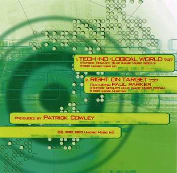 CD Patrick Cowley: Tech-No-Logical World / Right On Target