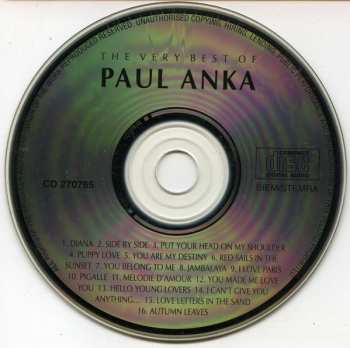 CD Paul Anka: The Very Best Of  Paul Anka