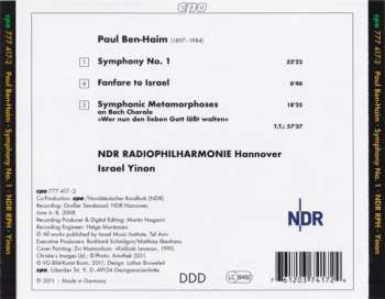 CD NDR Radiophilharmonie: Symphony No. 1 ∙ Fanfare To Israel ∙ Symphonic Metamorphosis