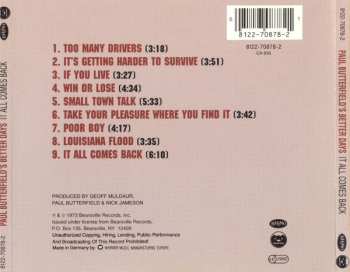 CD Paul Butterfield's Better Days: It All Comes Back