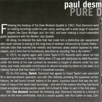 CD Paul Desmond: Pure Desmond
