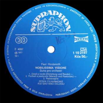 LP The Czech Philharmonic Orchestra: Symfonické Metamorfózy / Nobilissima Visione