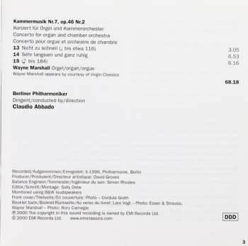 CD Berliner Philharmoniker: Kammermusik Nr. 2, 3, 6 & 7