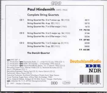 3CD Paul Hindemith: Complete String Quartets