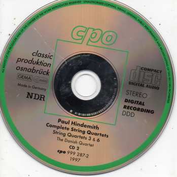 3CD Paul Hindemith: Complete String Quartets