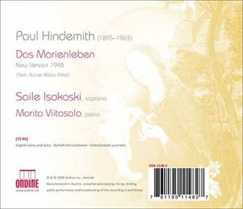 CD Paul Hindemith: Das Marienleben