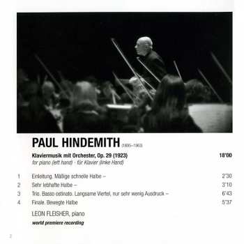 CD Antonín Dvořák: Hindemith — Klaviermusik Mit Orchester (For Piano Left Hand); Dvorák — Symphony No. 9 "From The New World"