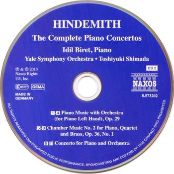 2CD Paul Hindemith: Hindemith (The Complete Piano Concertos)