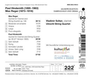 SACD Paul Hindemith: Clarinet Quintets