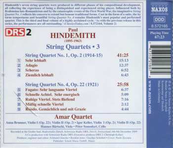 CD Paul Hindemith: String Quartets 3