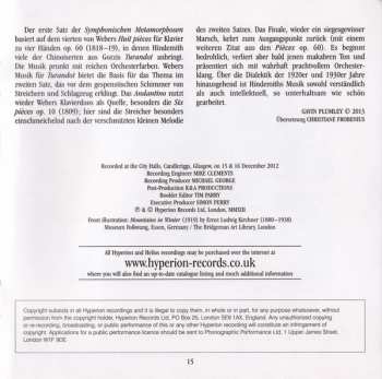 CD Paul Hindemith: Symphonic Metamorphosis After Themes By Carl Maria Von Weber ∙ Konzertmusik For Brass And Strings ∙ Mathis Der Maler