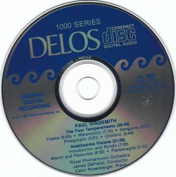 CD The Royal Philharmonic Orchestra: The Four Temperaments, Nobilissima Visione