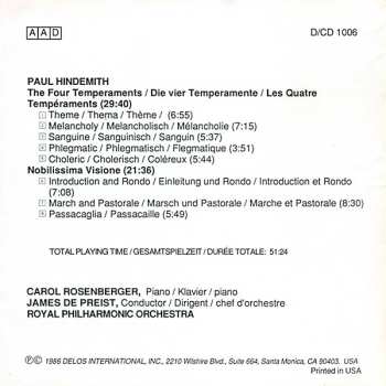 CD The Royal Philharmonic Orchestra: The Four Temperaments, Nobilissima Visione
