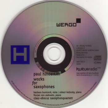 CD Paul Hindemith: Works For Saxophones