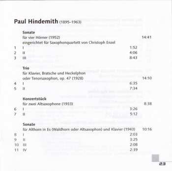 CD Paul Hindemith: Works For Saxophones