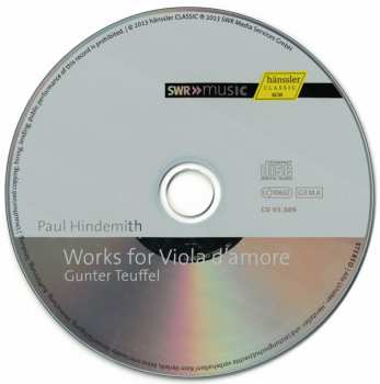 CD Paul Hindemith: Works For Viola d'Aamore