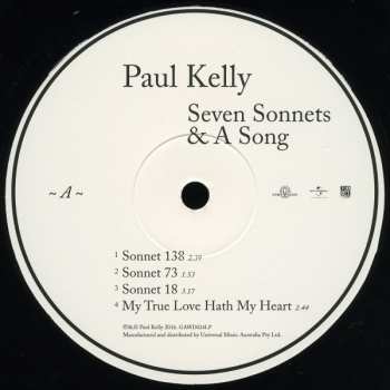 EP Paul Kelly: Seven Sonnets & A Song