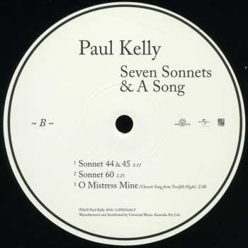 EP Paul Kelly: Seven Sonnets & A Song