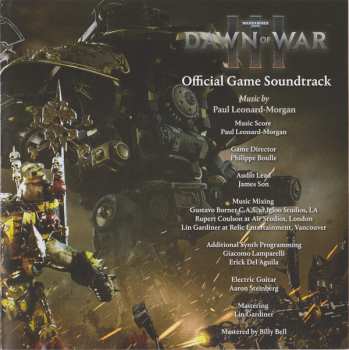 CD Paul Leonard Morgan: Warhammer 40,000: Dawn Of War III - Official Game Soundtrack