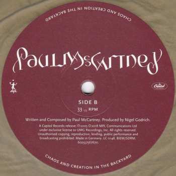 LP Paul McCartney: Chaos And Creation In The Backyard LTD | CLR