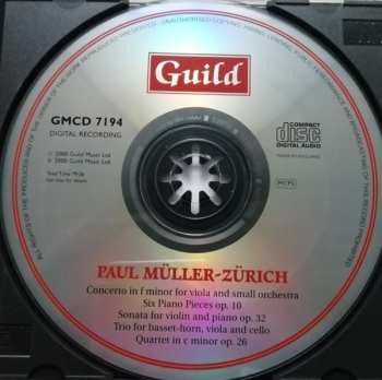 CD Paul Müller-Zürich: Viola Concerto