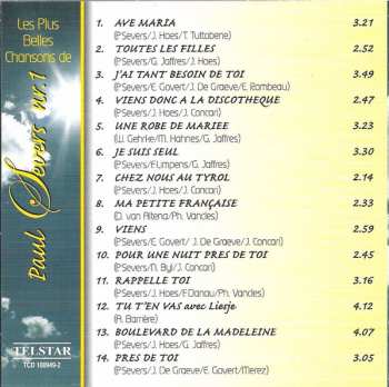 CD Paul Severs:  Les Plus Belles Chansons De Paul Severs nr.1