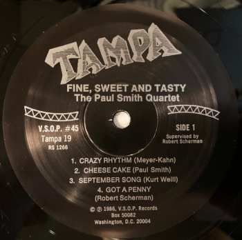 LP Paul Smith Quartet: Fine, Sweet And Tasty