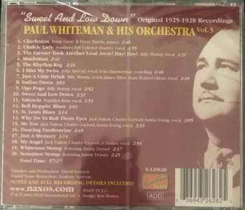 CD Paul Whiteman And His Orchestra: Vol. 3 - Sweet And Low Down - Original 1925-1928 Recordings